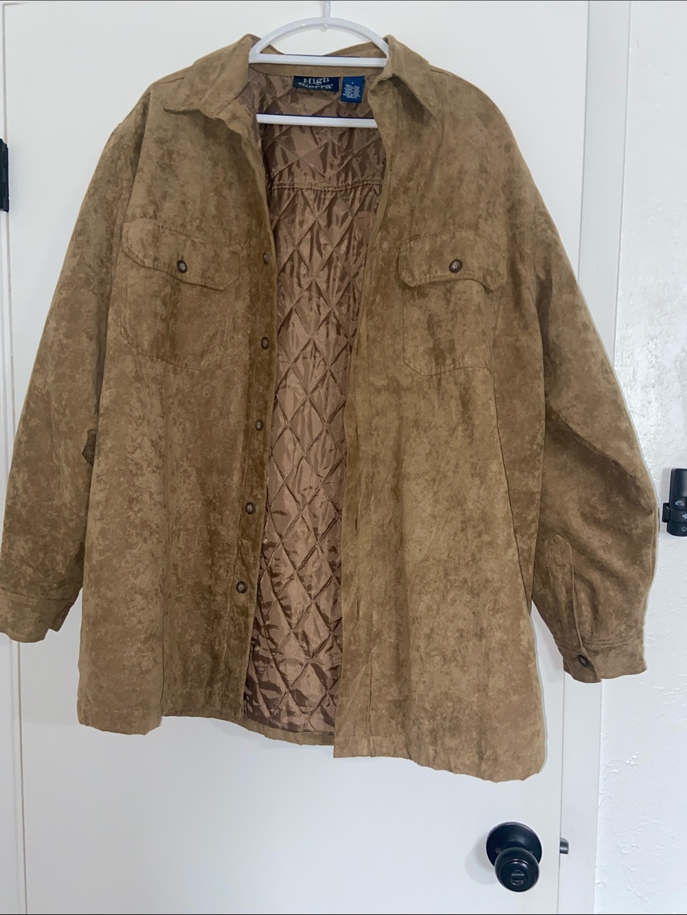High Sierra Tan Suede-Look Utility Jacket